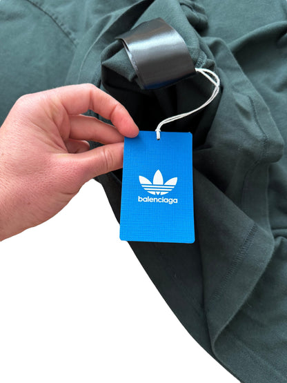 Green Adidas Embroidered Logo Oversized Shirt