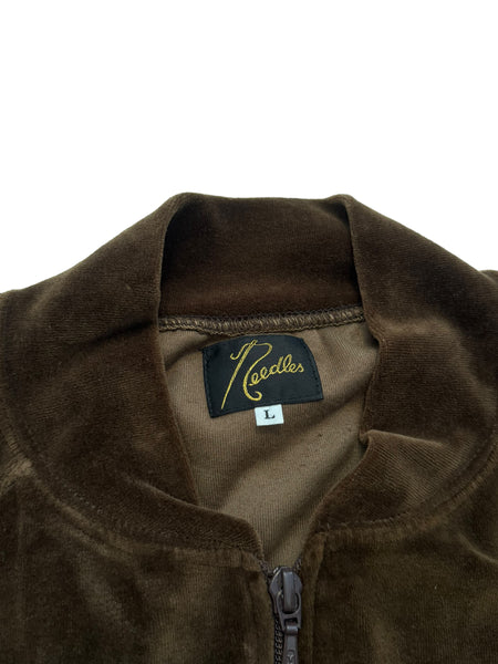 Brown Velour Track Jacket