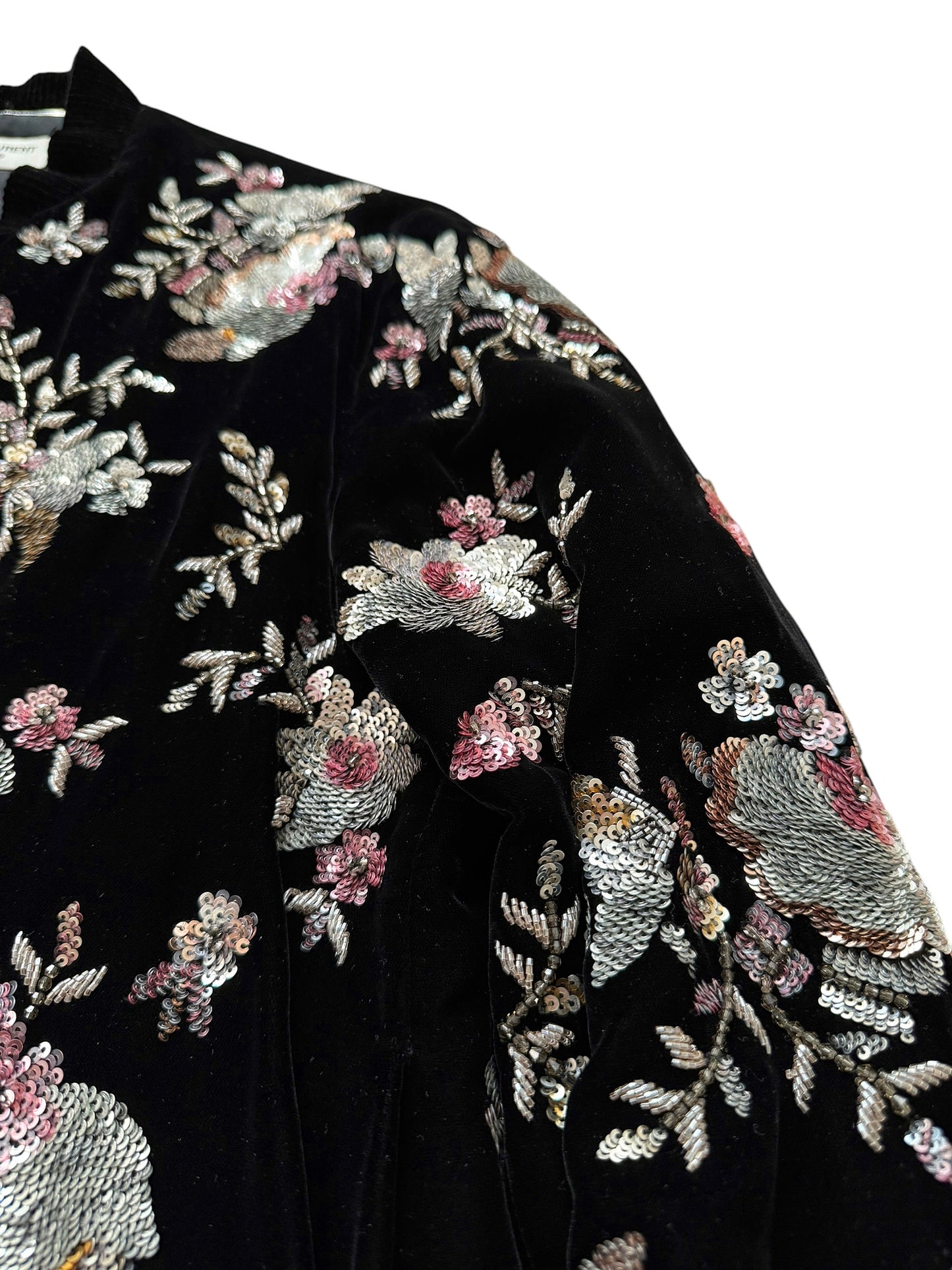 2019 Runway Velvet Sequin Teddy Bomber Jacket