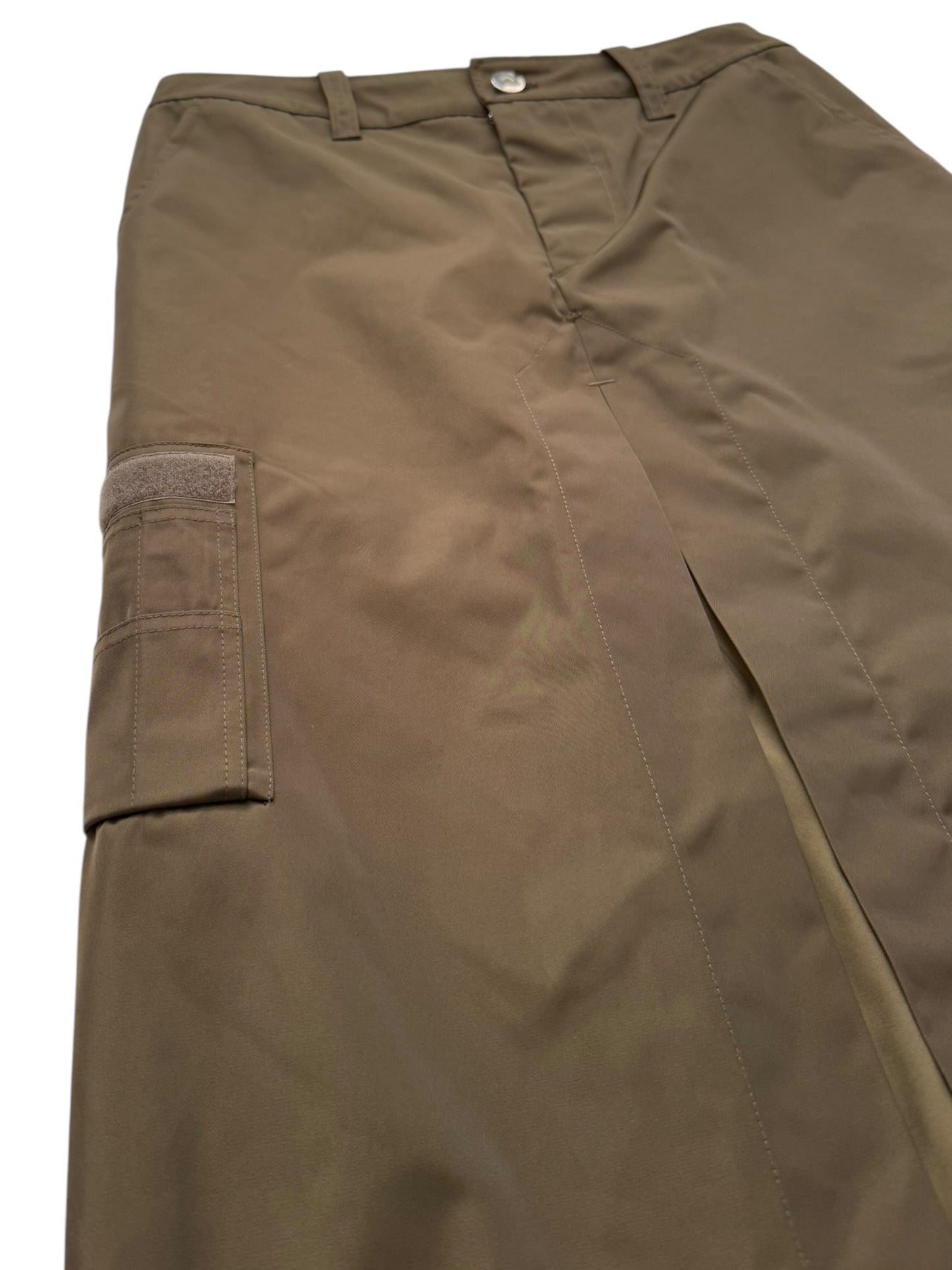 Nylon Maxi Cargo Skirt