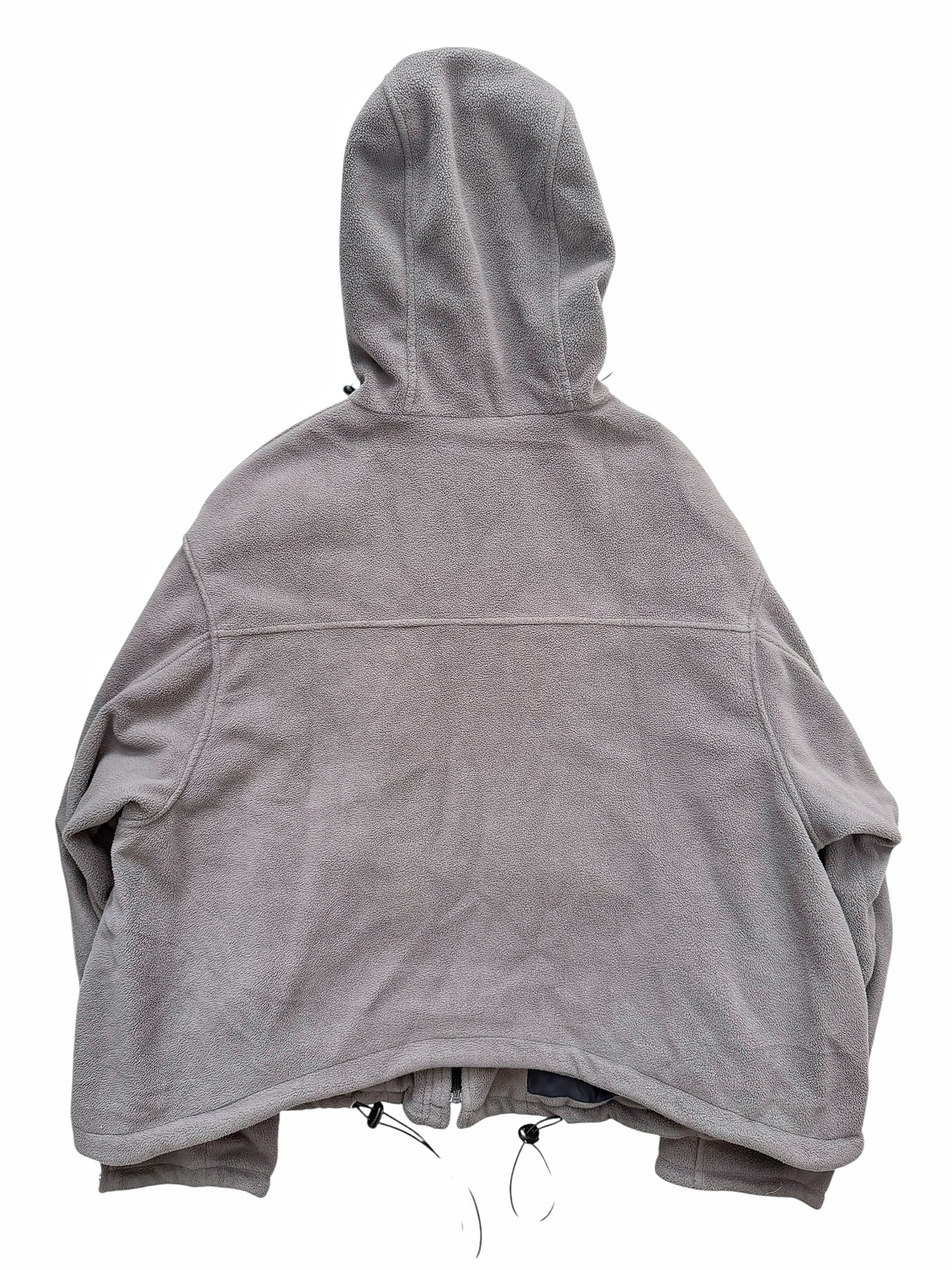 Grey Oversized Boxy Fleece Parka