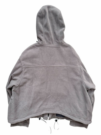 Grey Oversized Boxy Fleece Parka