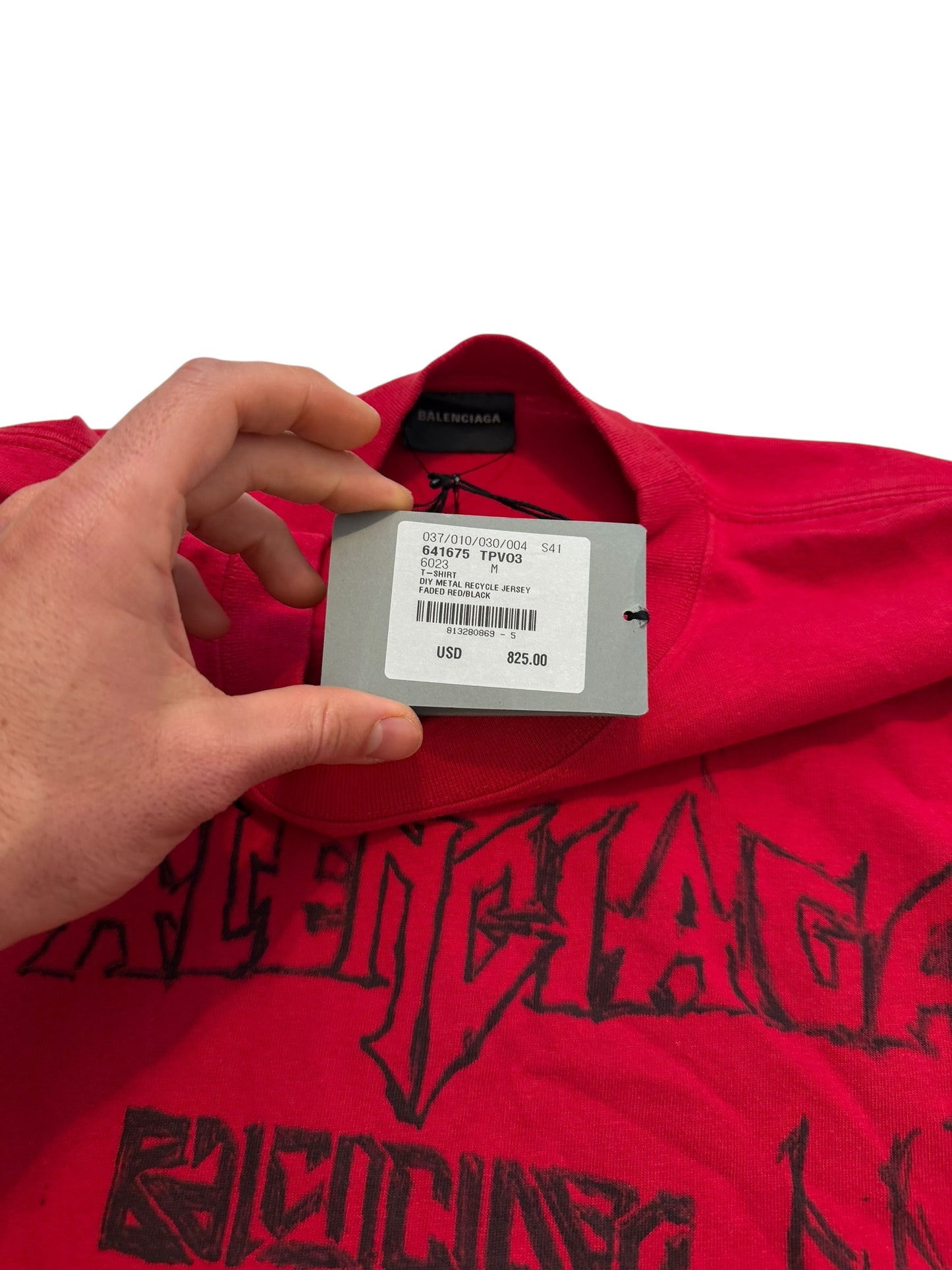 DIY Metal Goth Logo Red Shirt