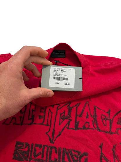 DIY Metal Goth Logo Red Shirt