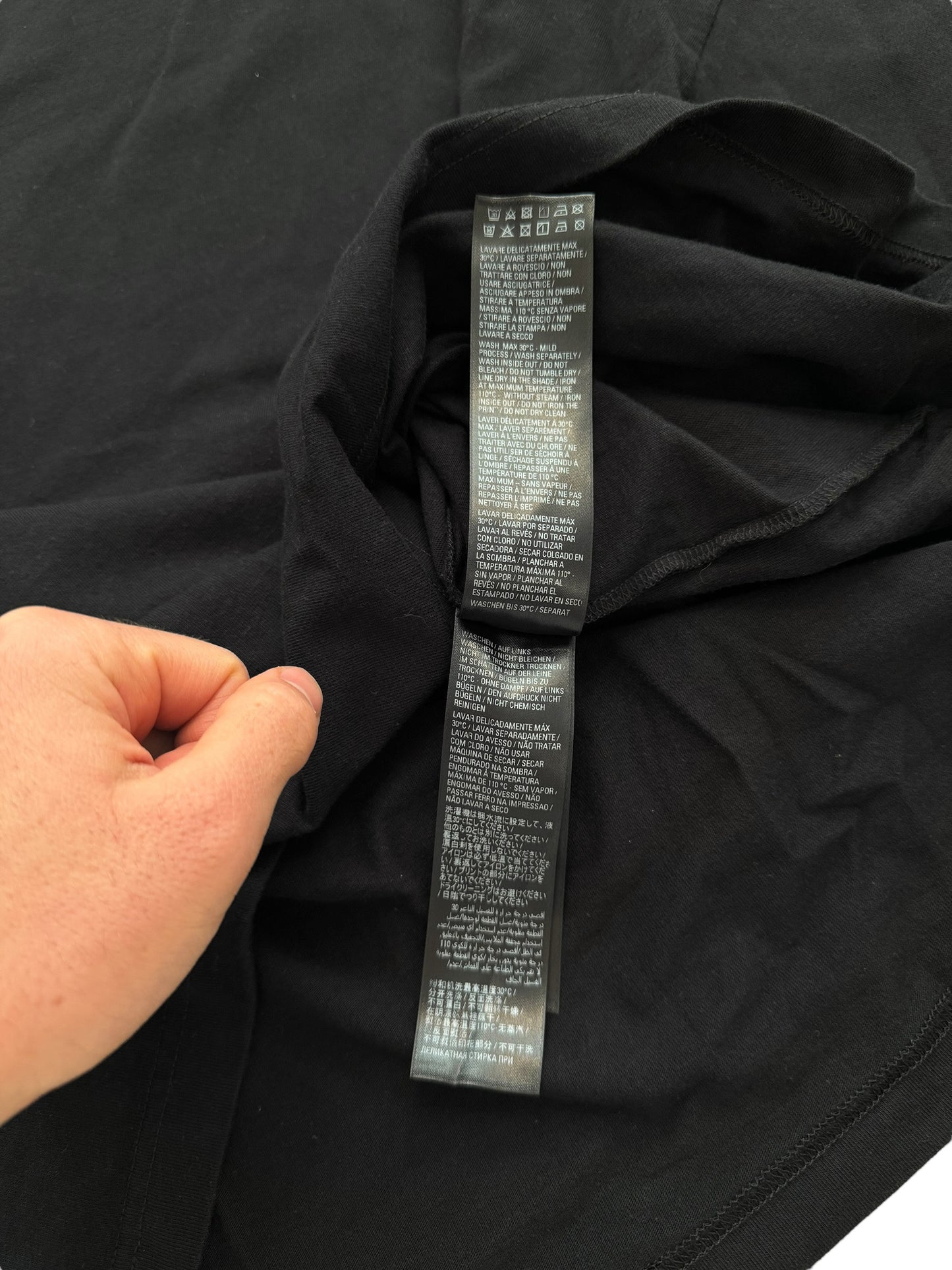 Oversized Black Track Logo Tee