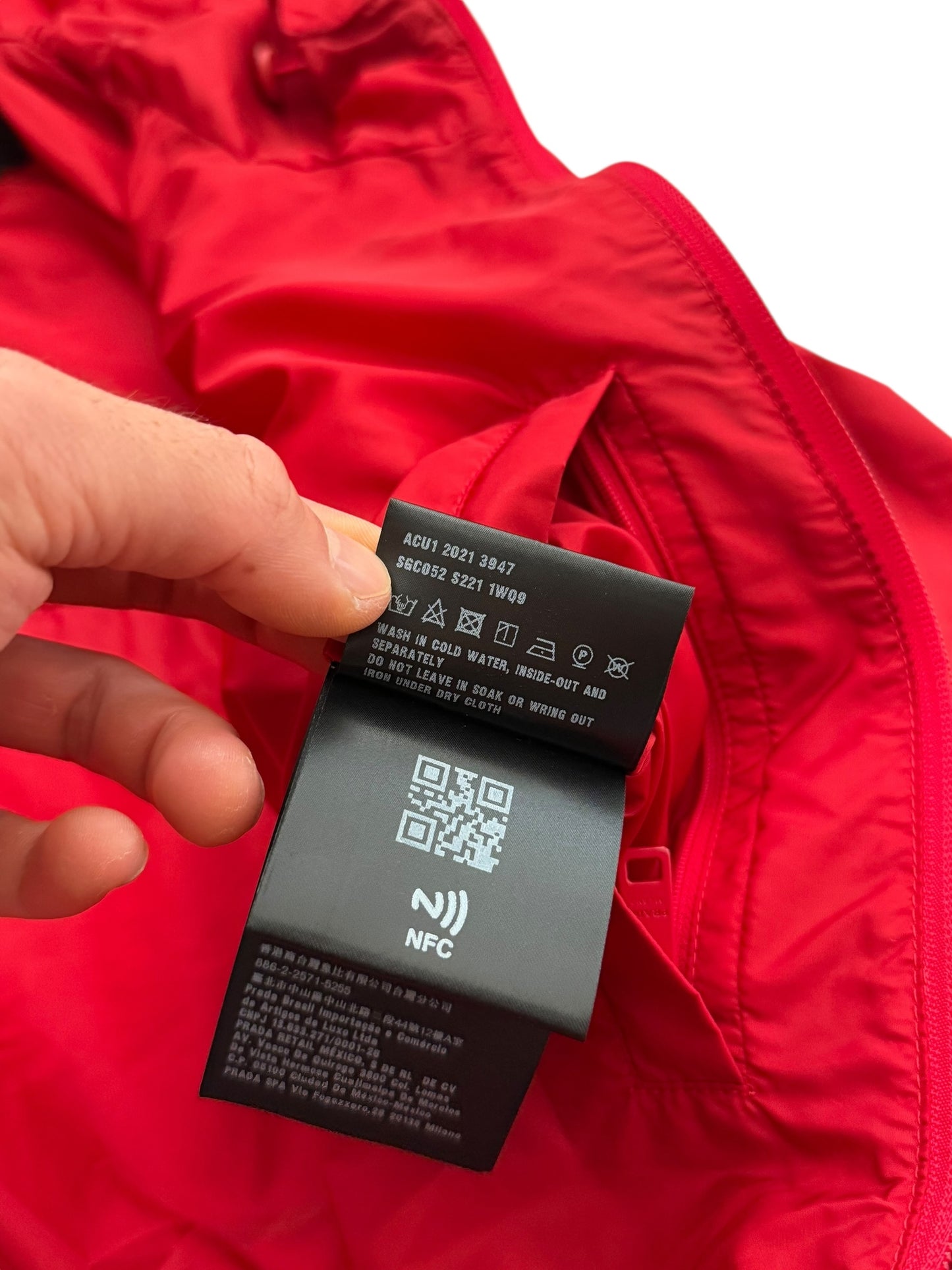 Red Re-Nylon Logo Windbreaker Zip Up
