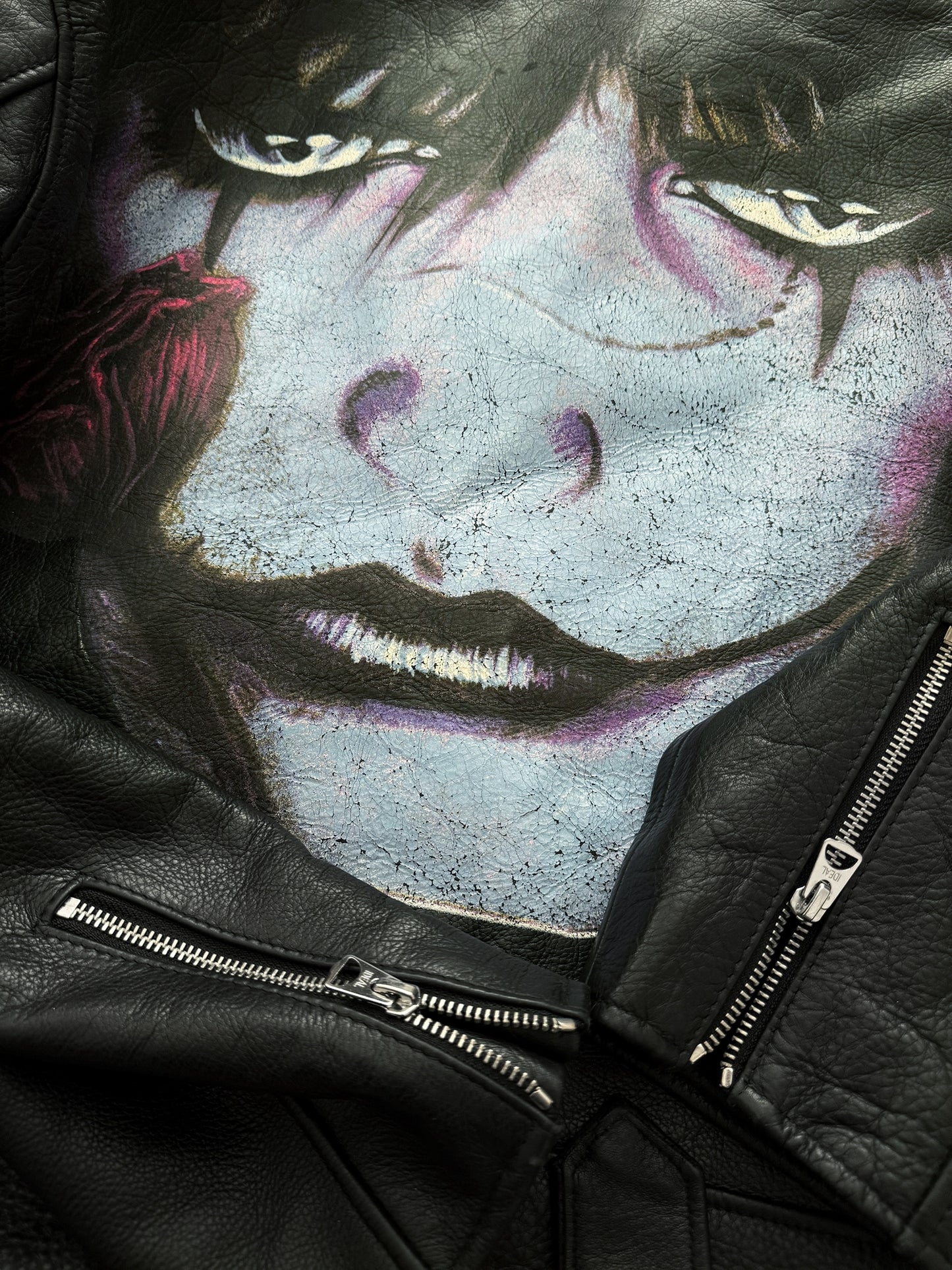 x Schott THE CROW Painting Perfecto Leather Jacket