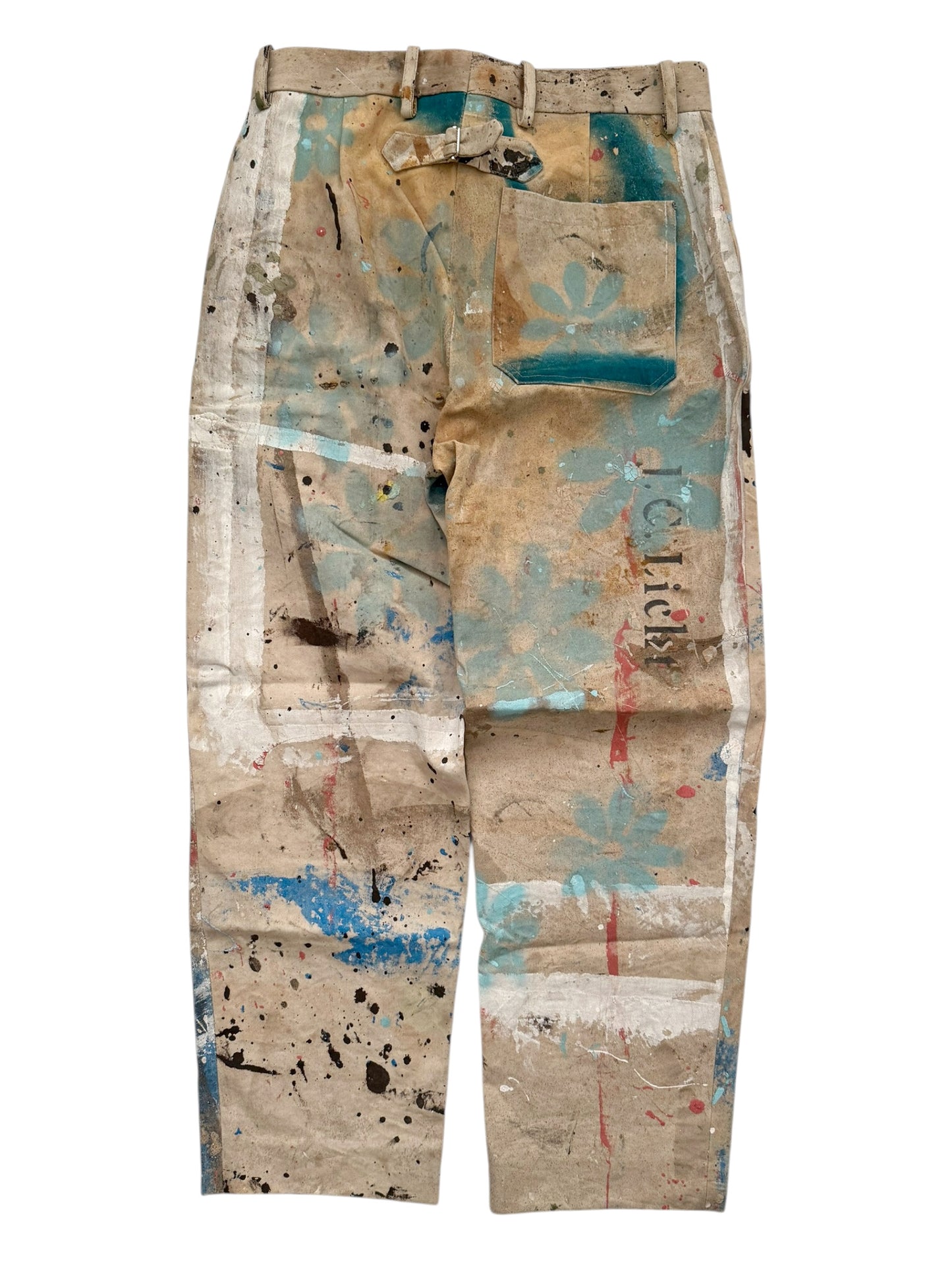 One of One Dropcloth Paint Stained Trouser