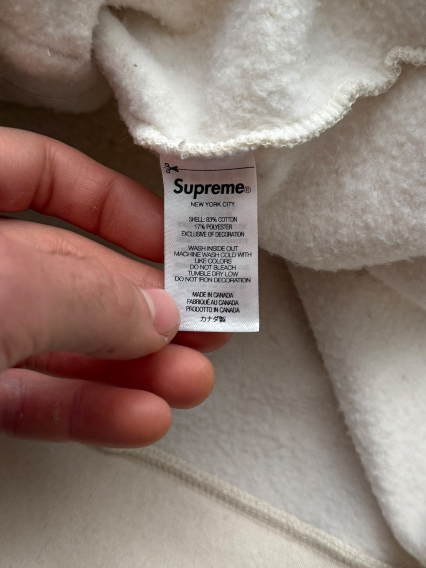 Micro Logo Hoodie (Natural White)