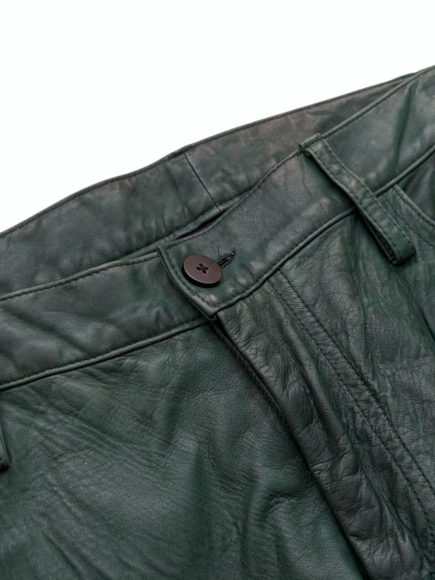 Green Leather Pants