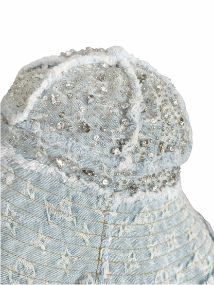 1/1 Crystal Rain Monogram Denim