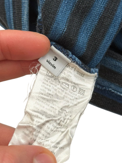 Indigo Navy Stripe Border Crew