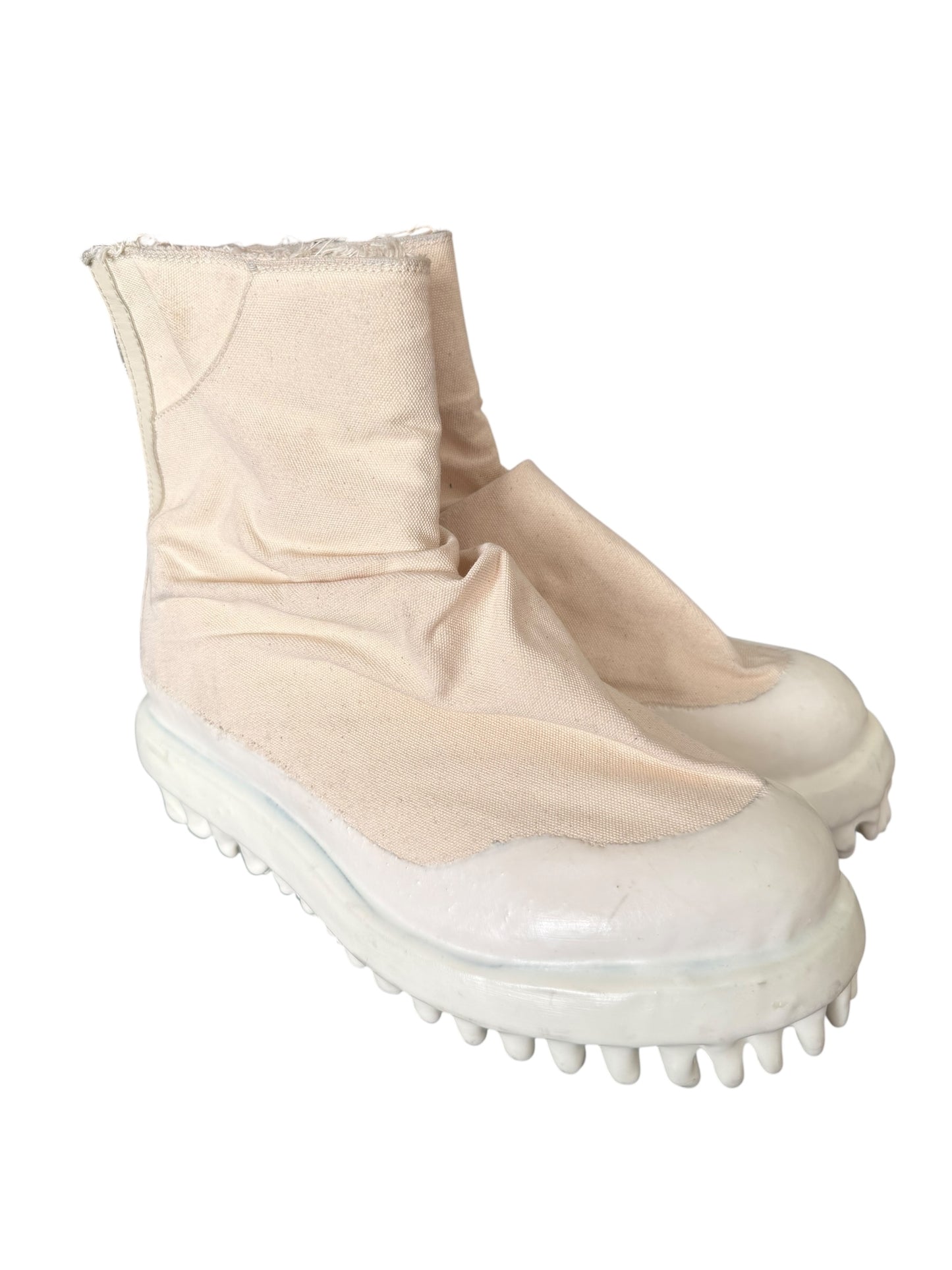 Distressed Canvas Drip Marathon Miner Boot