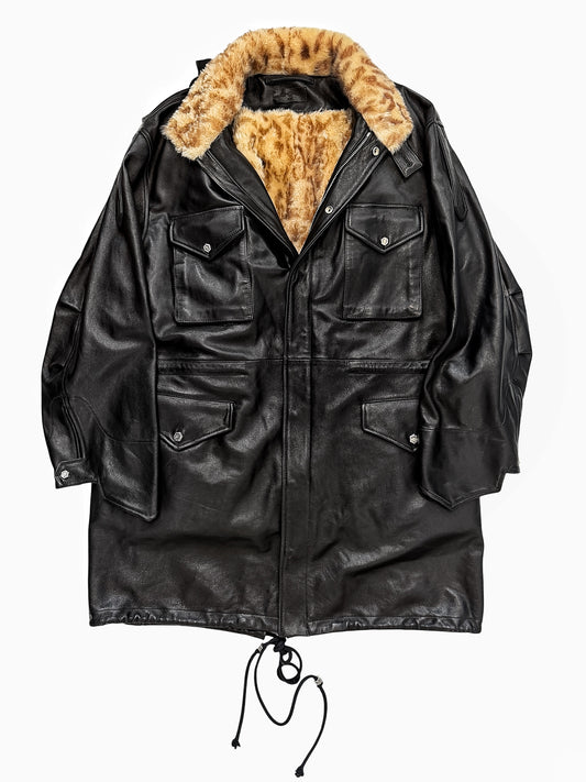 x Hoorsenbuhs M65 Leather Shearling Sterling Silver Hardware Coat