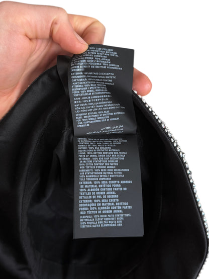 $2650 Crystal Covered Silk Satin Bucket Hat