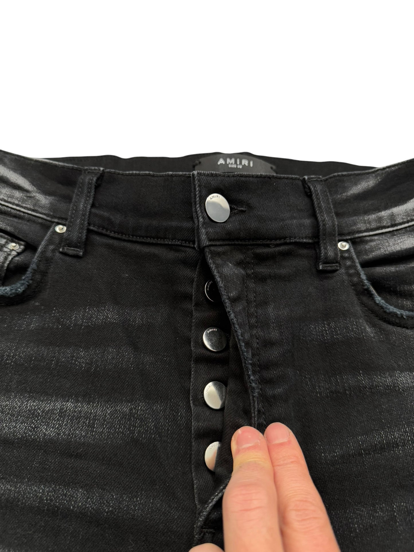 MX1 Green Ultra Suede Repair Skinny Denim