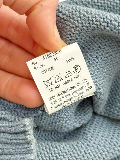 Distressed Fade Blue Sweater