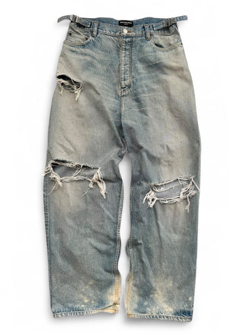 2022 Baggy Skater Blue Distressed Denim