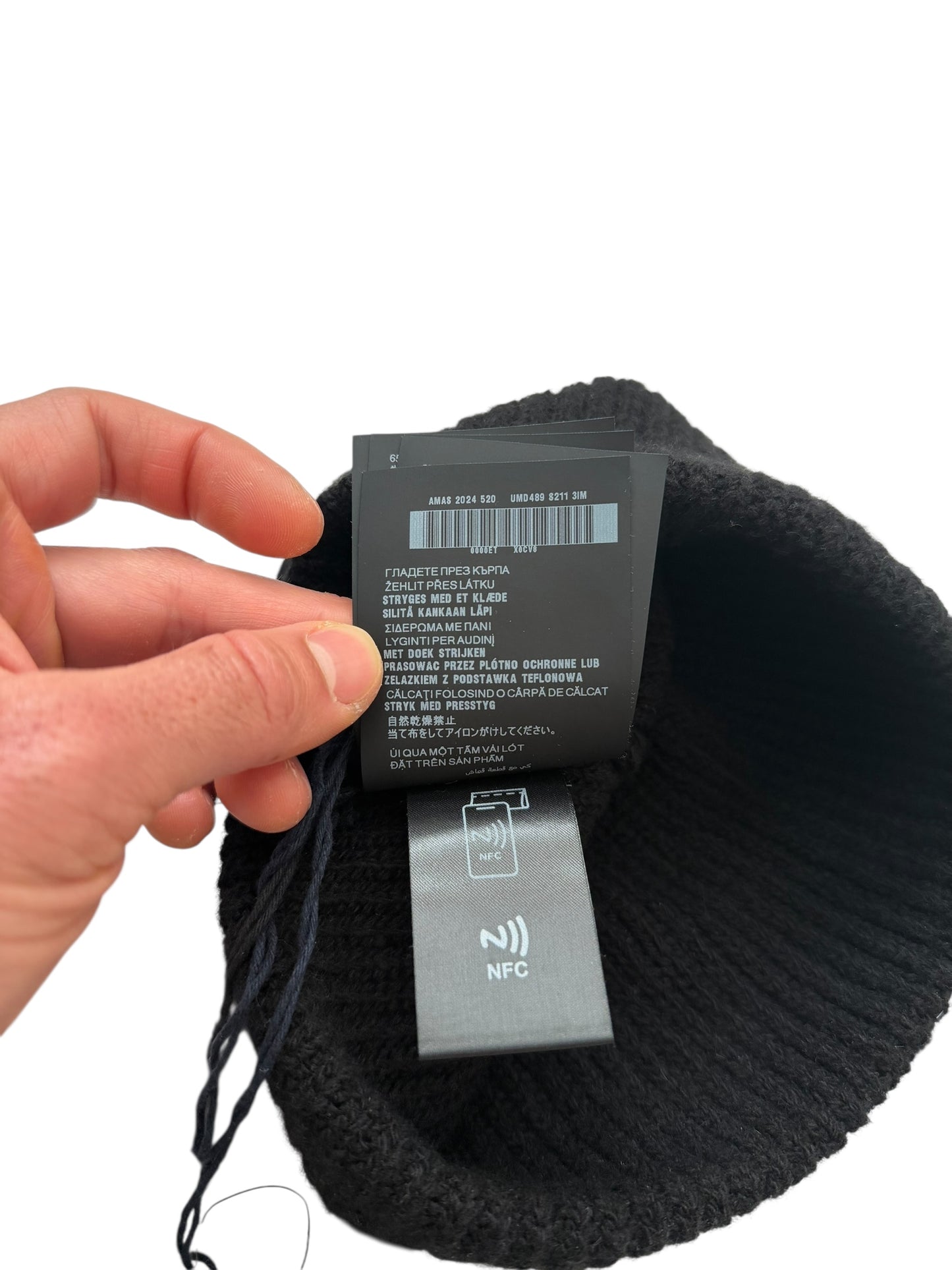 Cashmere Badge Logo Ribbed Beanie