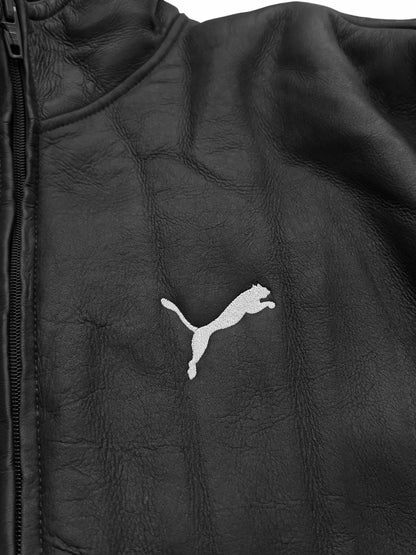 x Puma Leather Shearling Track Jacket