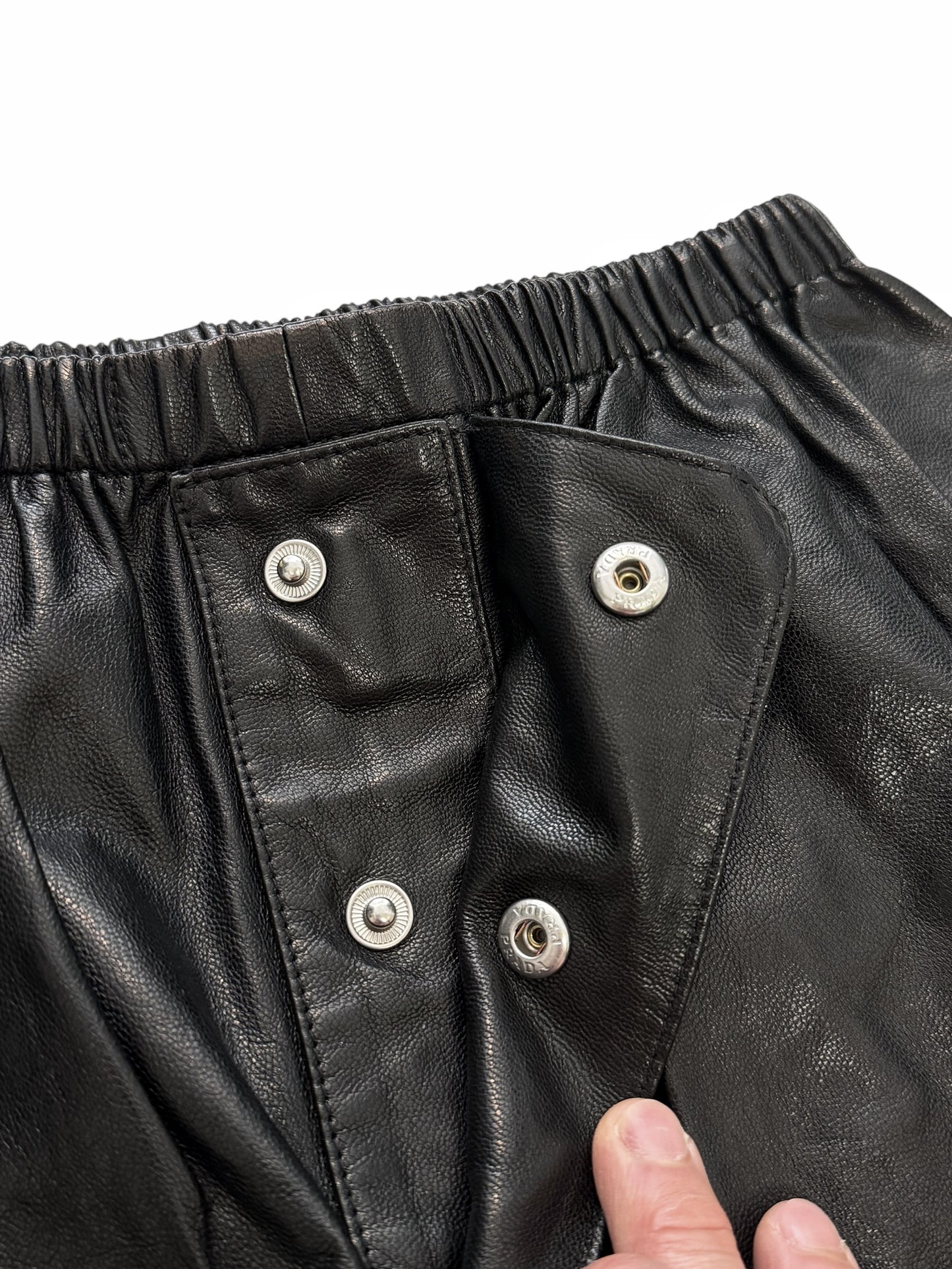 2022 Goat Leather Baggy Pants