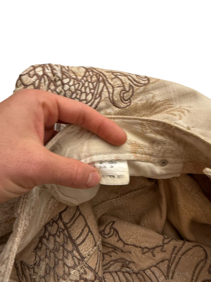 Sandy Jacquard Embroidered Dragon