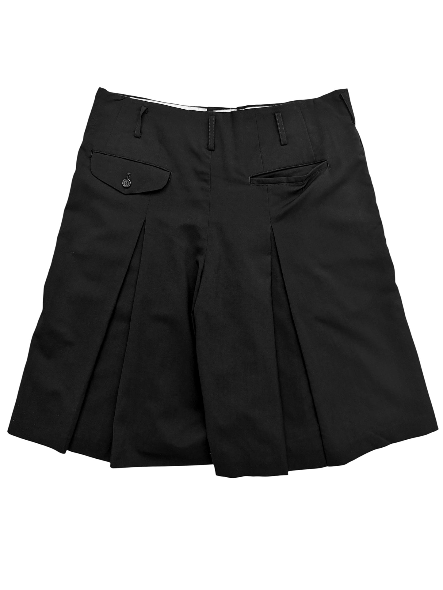 2013 Pleated Black Gabardine Shortd