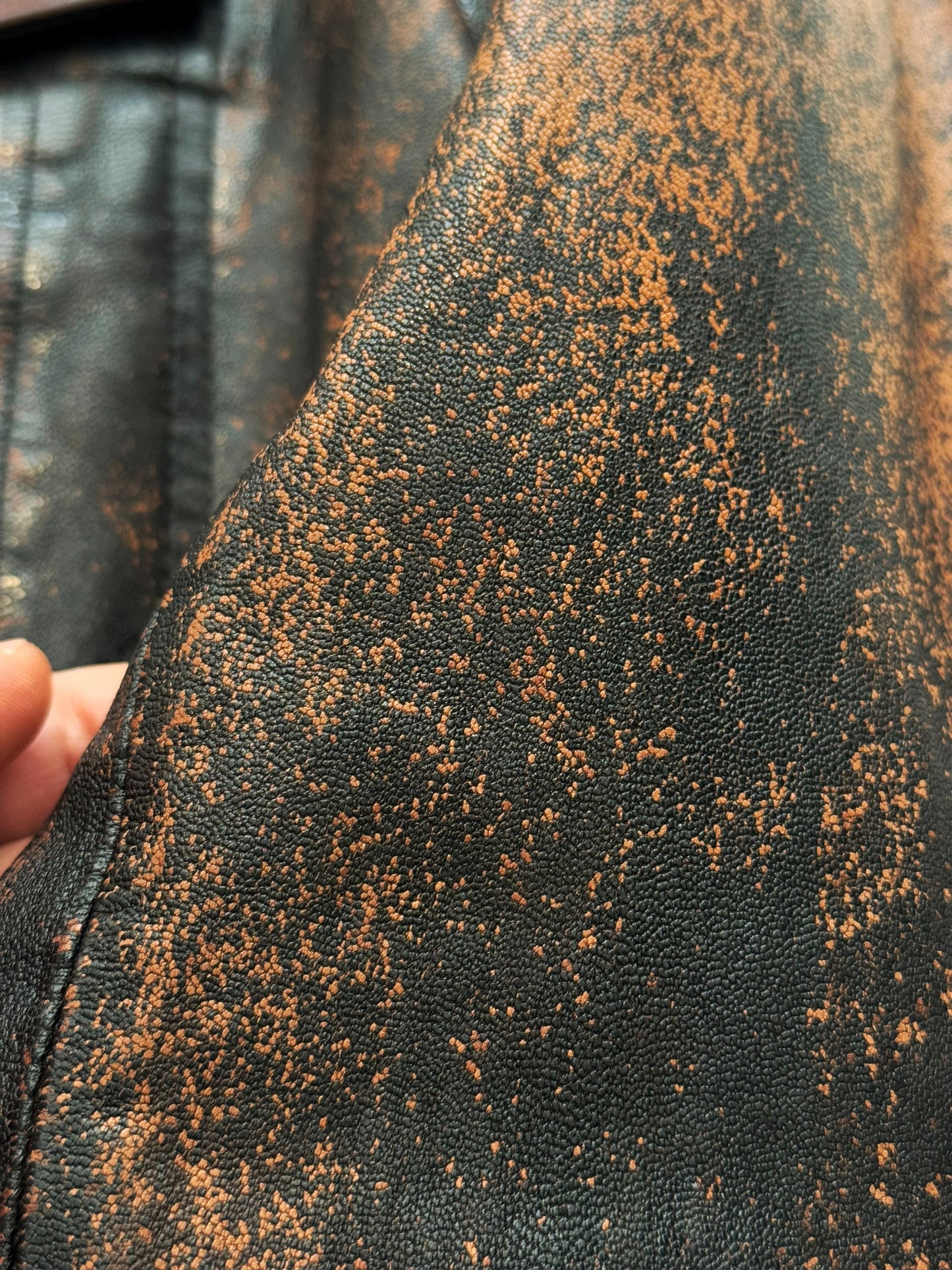 Yohji x Backlash “Rust” Speckled Spray Goat Leather Ballistic Jacket