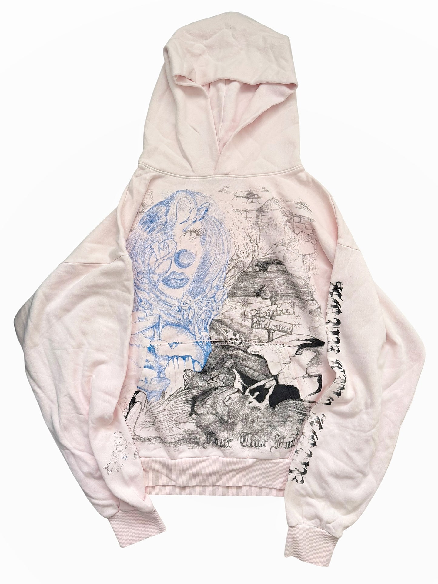 Valentina Graves Tattoo Art Hoodie Pink