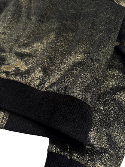 Gold Sprinkled Velvet Western Teddy Varsity Bomber