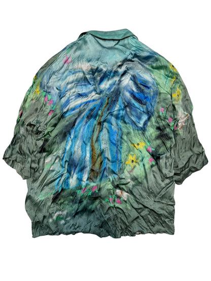 Wrinkle Rayon Abstract Shirt