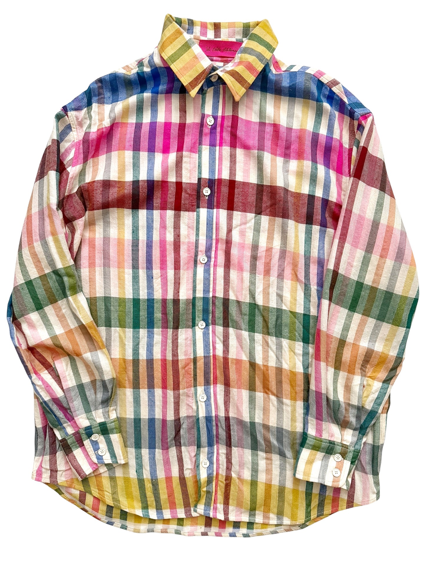 Pashmina Cashmere Madras Pattern Shirt