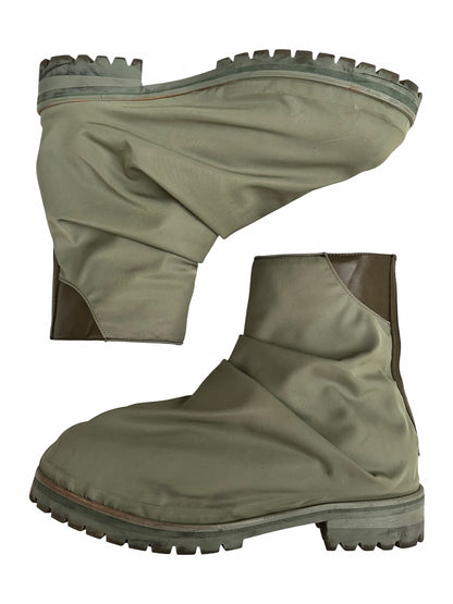 Military Nylon Green Marathon Boots