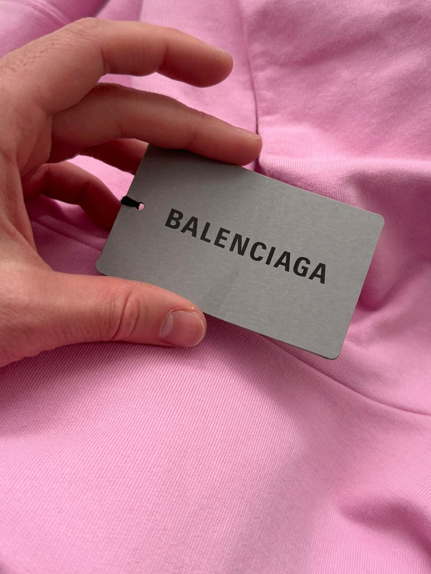 Pink Oversized Embroidered Hoodie