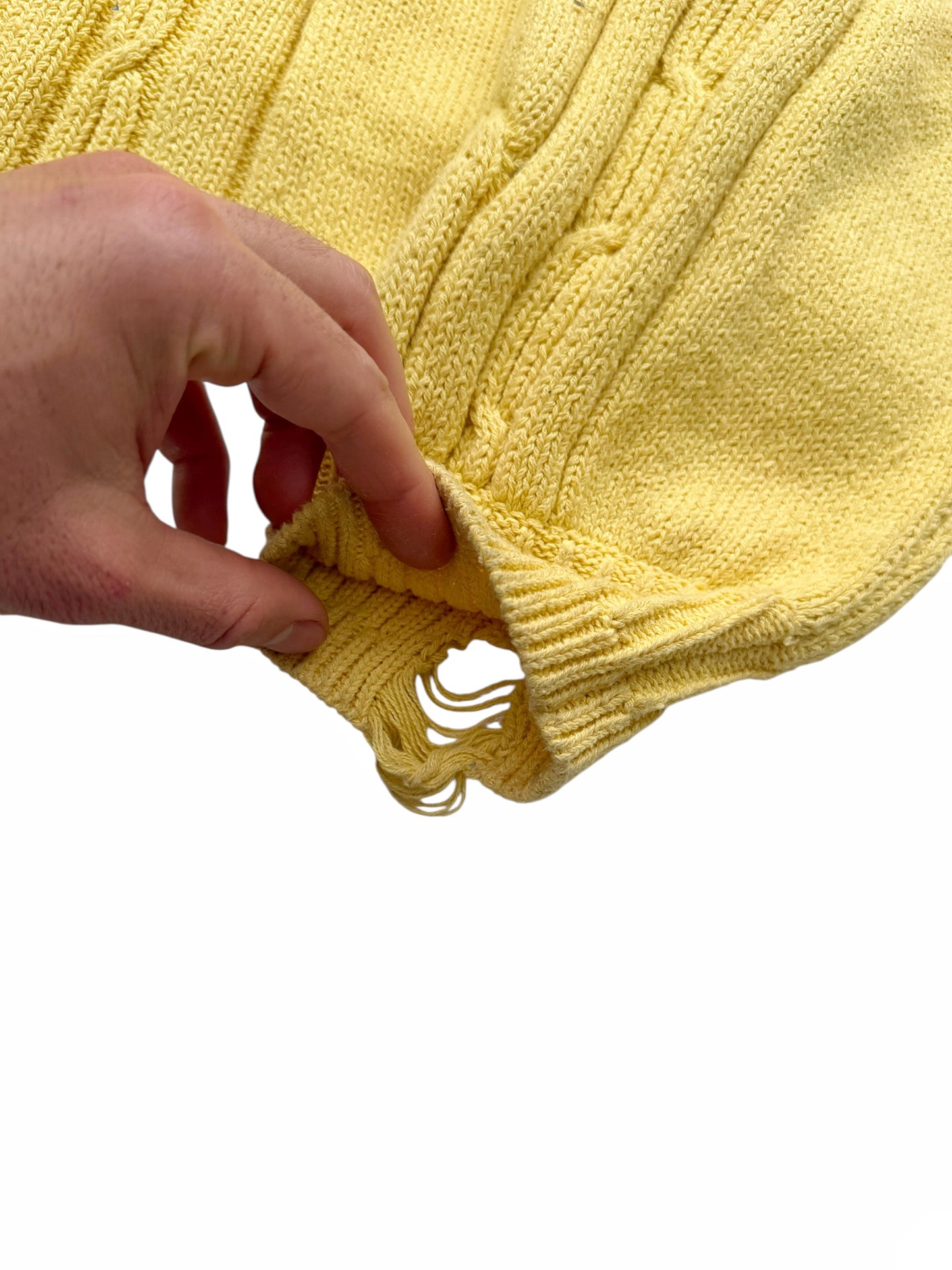 Distressed Cable Knit