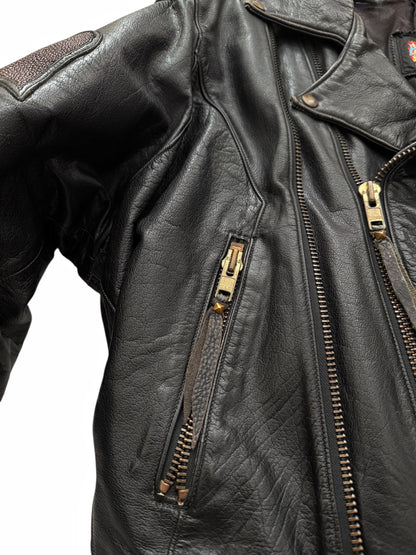 1980’s Custom Order Brass & Stingray Armored Leather Jacket
