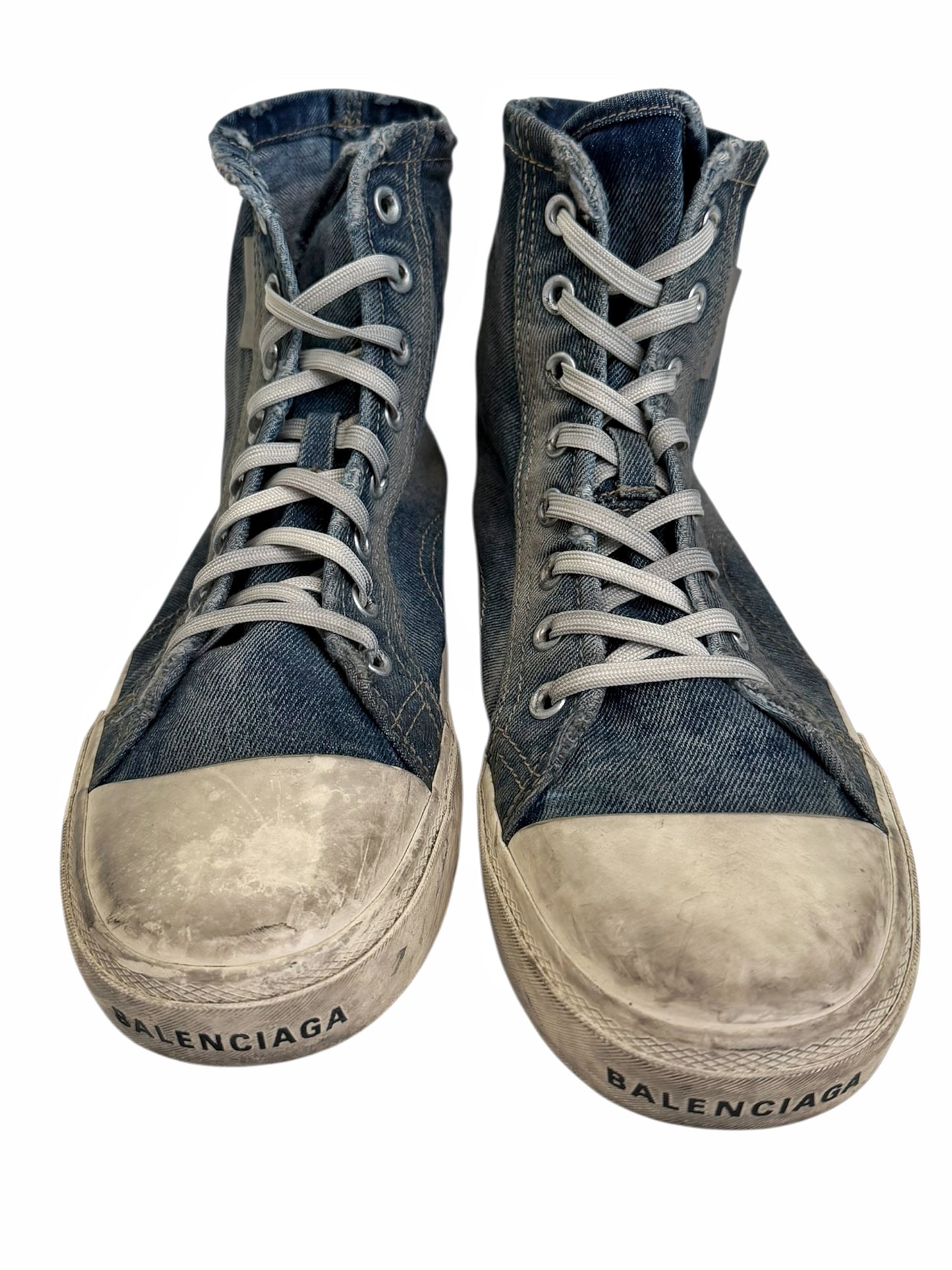 Denim Jeans Destroyed Blue Paris High Sneaker