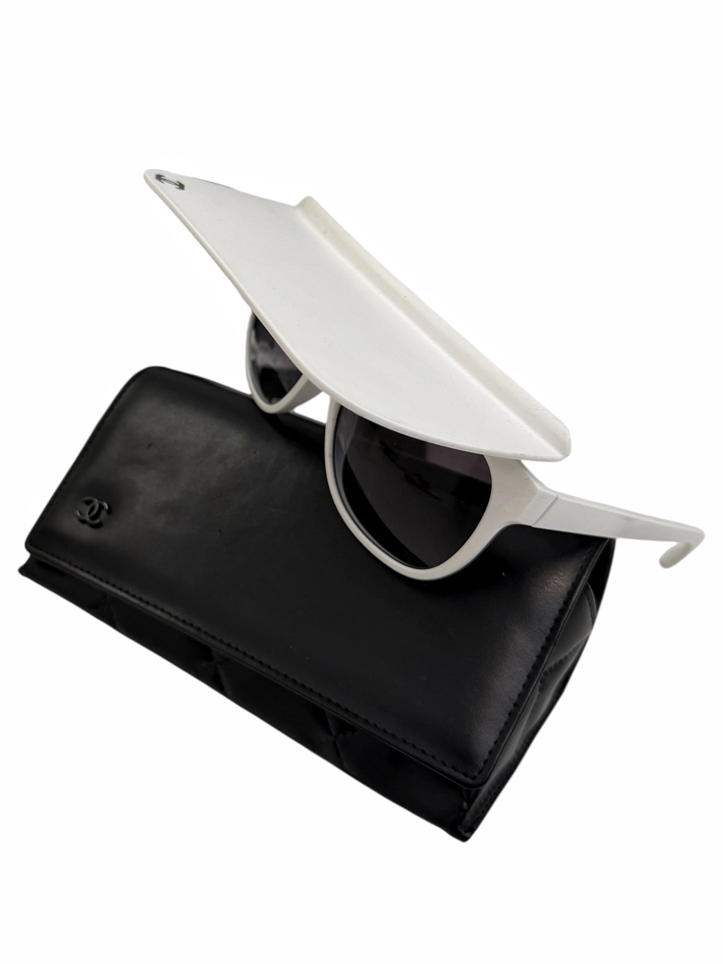 Visor Shield White Sunglasses