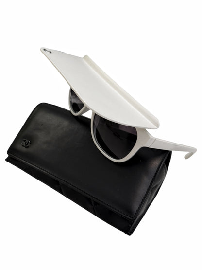 Visor Shield White Sunglasses