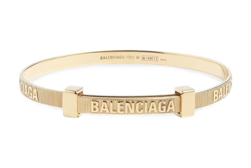 Sterling Silver (Gold Tone) Zip Tie Bracelet