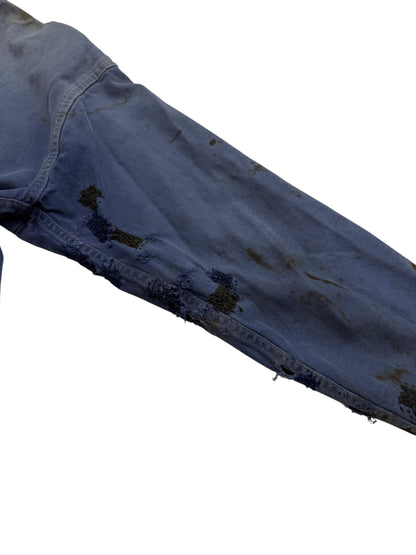 1930’s Distressed Repaired Indigo French Workwear Chore Jacket