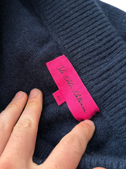 Navy Cashmere Relaxed Shorts