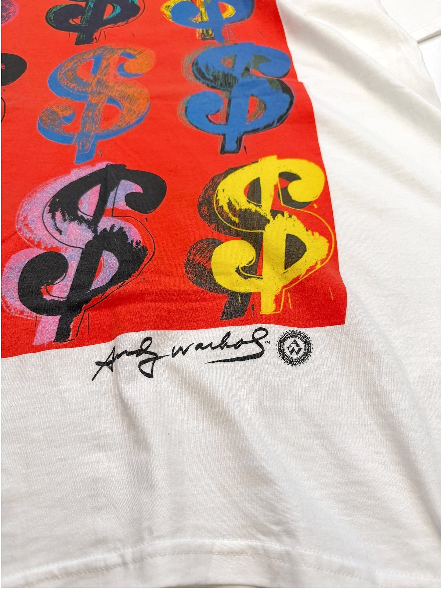 1996 Andy Warhol Dollar Signs Art Shirt