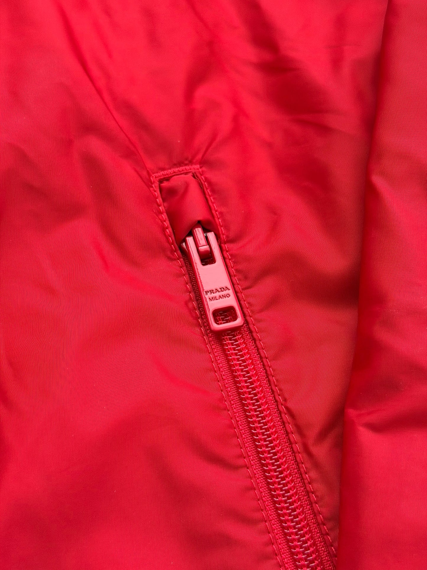 Red Re-Nylon Logo Windbreaker Zip Up