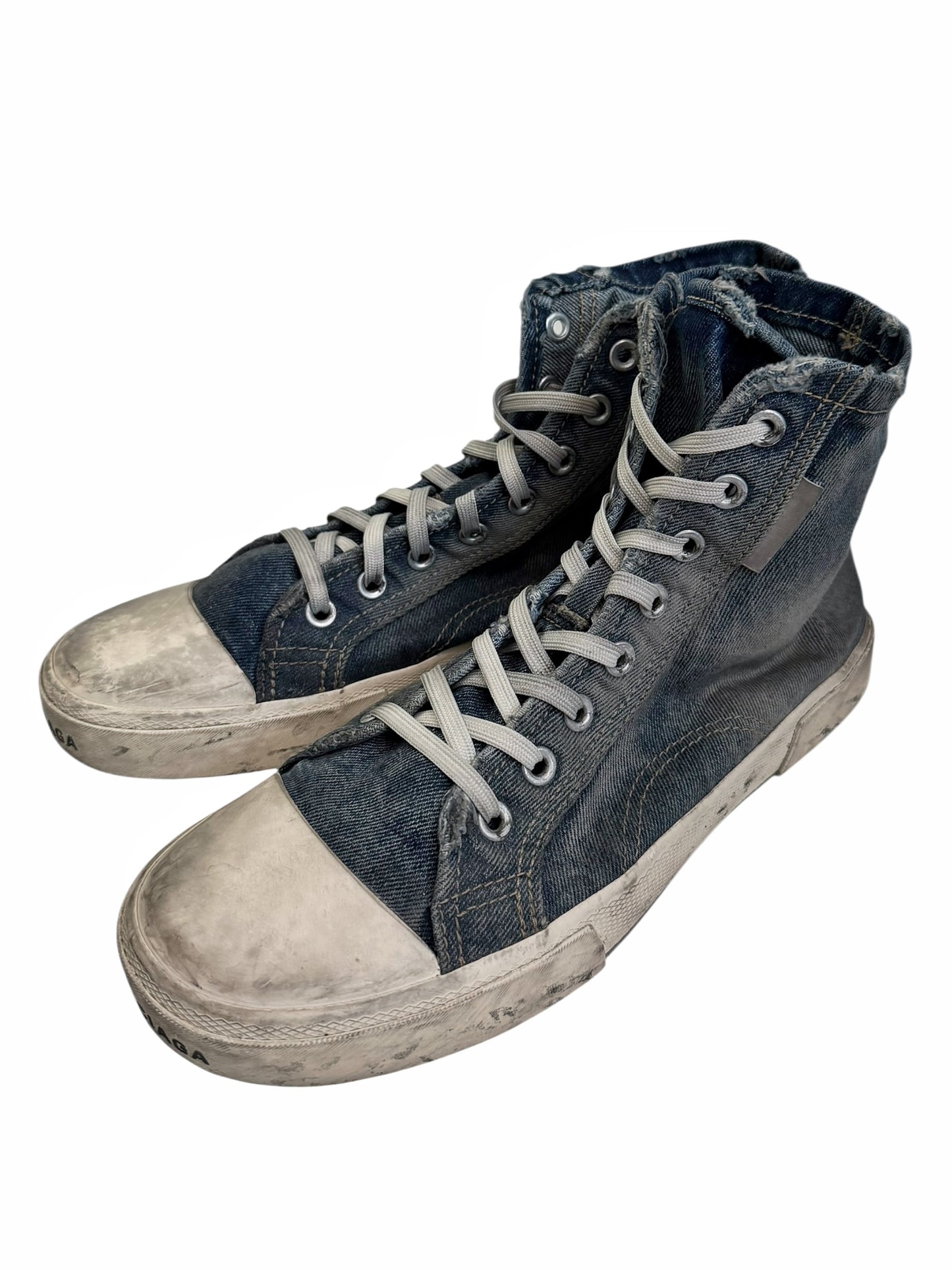 Denim Jeans Destroyed Blue Paris High Sneaker