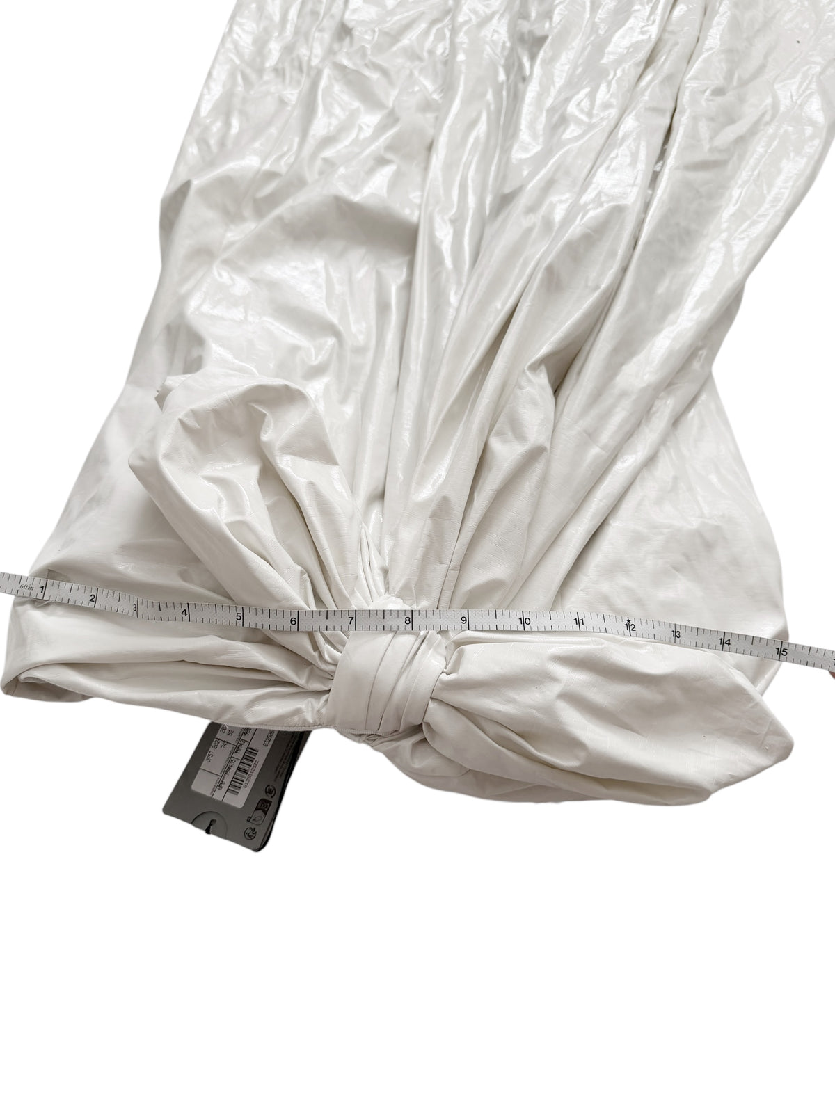 Trash Bag White Laminated Dress