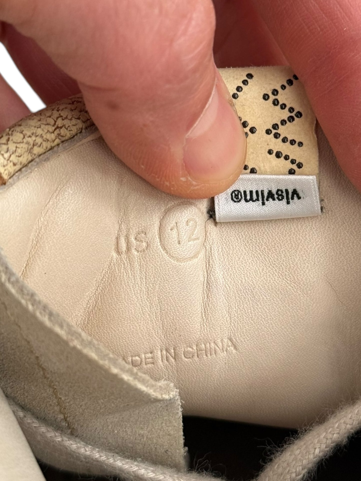 Zephyr Hi Top G Pattern Ivory Sneaker