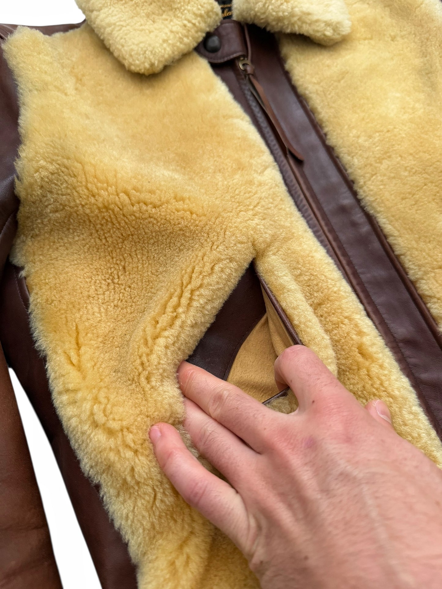 Laskinlamb Horsehide Grizzly Sherpa Re-Edition Jacket 1930’s