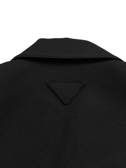 2018 Cropped Gabardine Coat Jacket