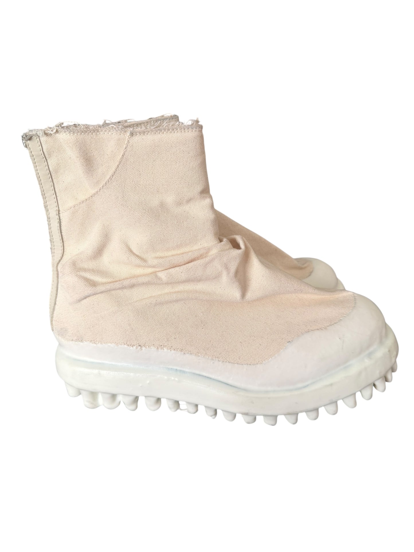 Distressed Canvas Drip Marathon Miner Boot